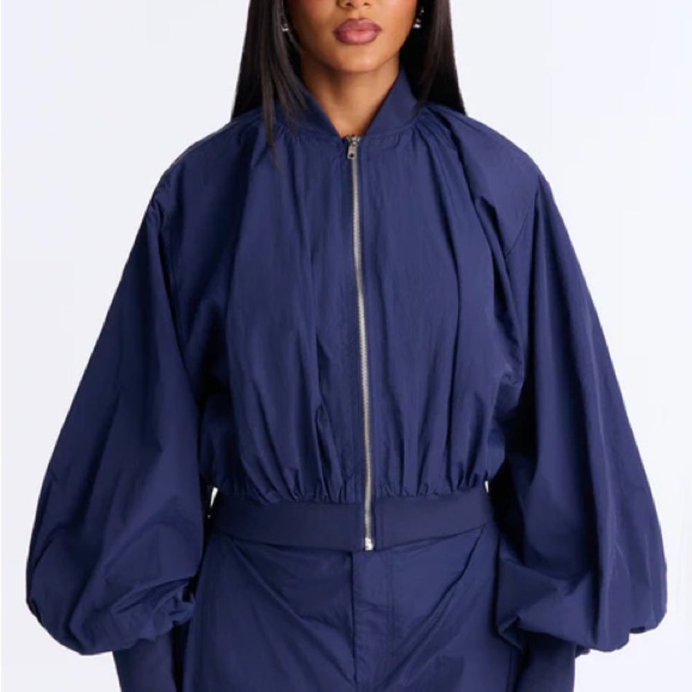 Do Not Disturb Mode Windbreaker Jacket - Navy